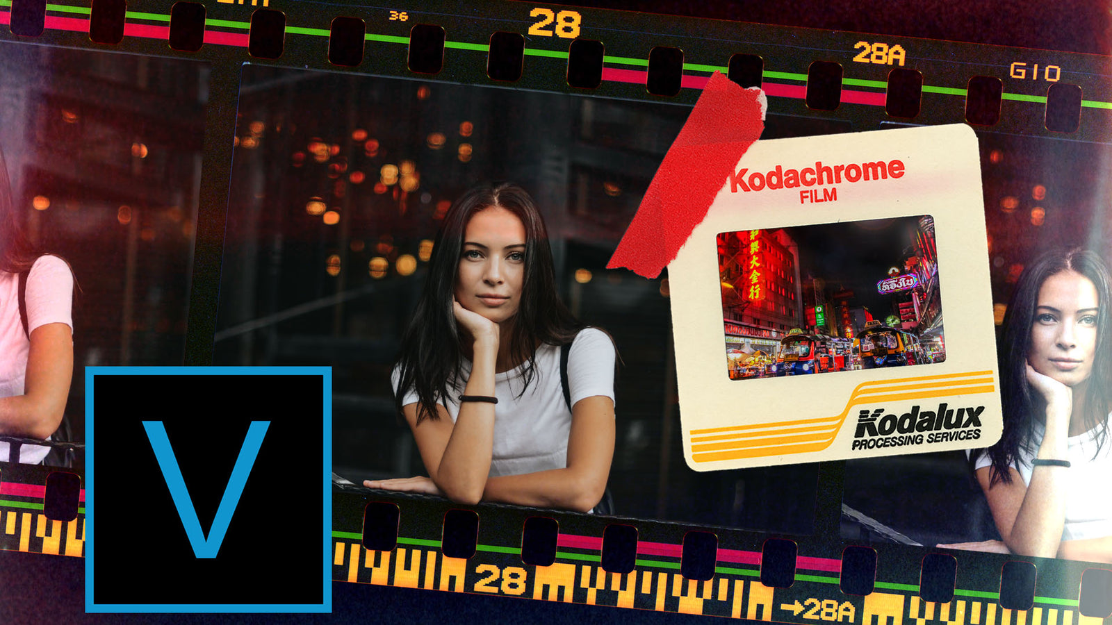 How to Use our FREE Film Matte Overlay Video Effects in Sony Vegas Pro (Split Screen PNG, Film Textures)